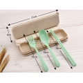 3pcs Portable Wheat Straw Plastic Cutlery